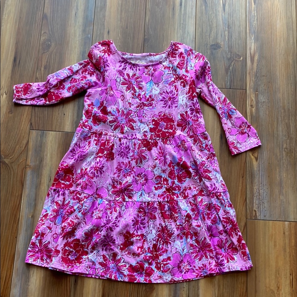 Lilly Pulitzer Pink Puff Sleeve Sundress
